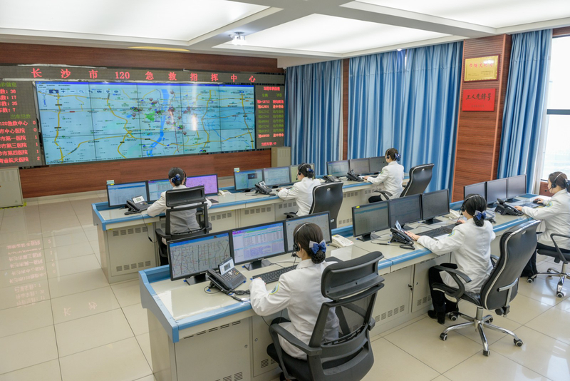 长沙市医疗急救中心指挥调度室